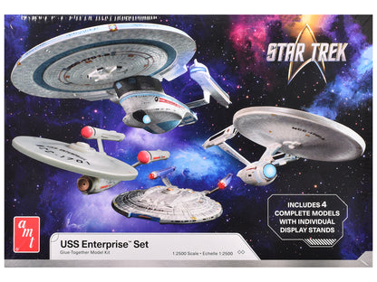 Skill 2 Model Kit U.S.S. Enterprise Four Ship Set "Star Trek" 1/2500 Scale by AMT <h2>Skill AMT</h2> <p>High-quality diecast car perfect for collectors and enthusiasts. Features detailed interior exte