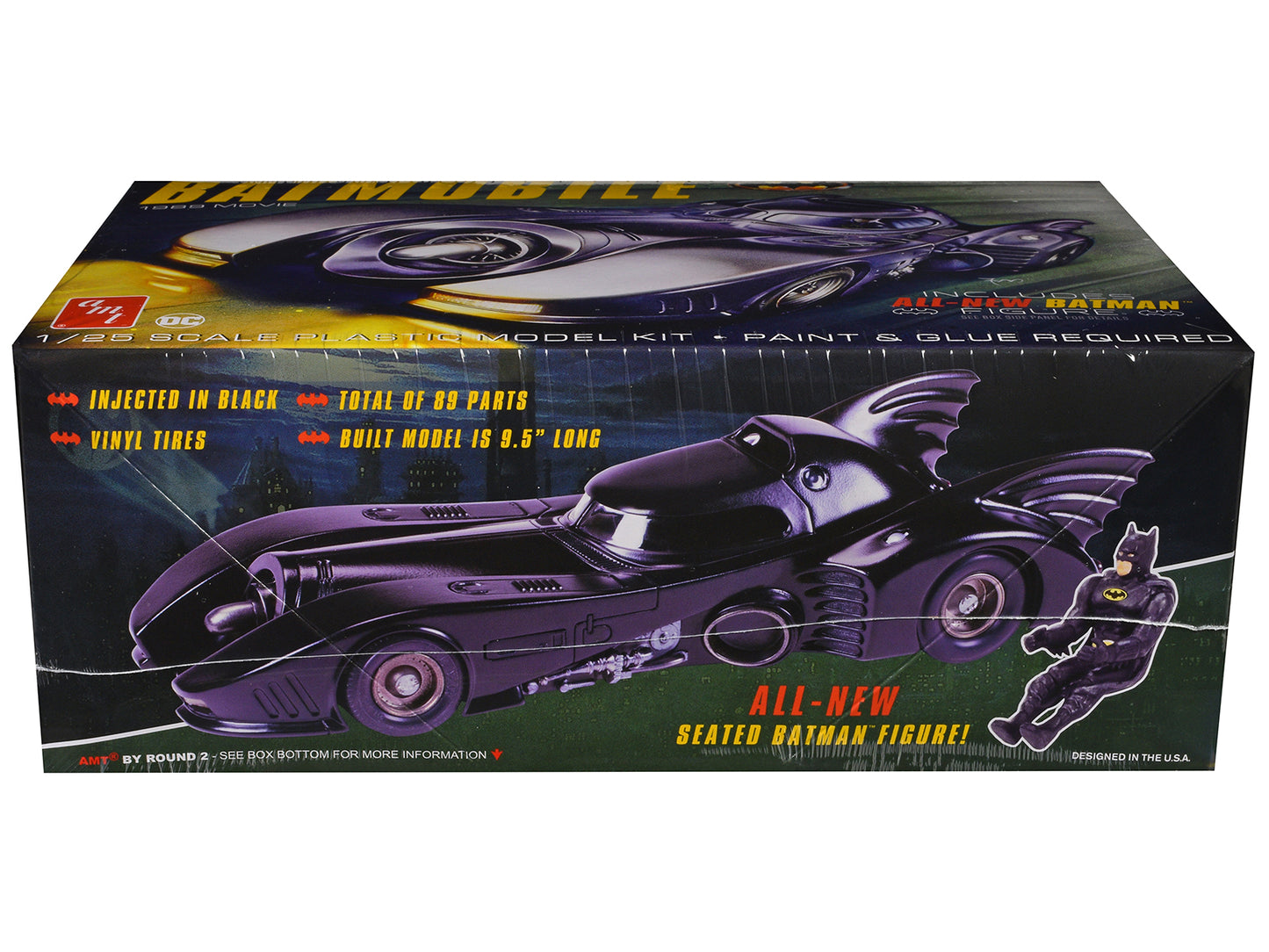 Skill 2 Model Kit Batmobile with Seated Batman Figure "Batman" (1989) Movie 1/25 Scale by AMT <h2>Skill AMT</h2> <p>High-quality diecast car perfect for collectors and enthusiasts. Features detailed i
