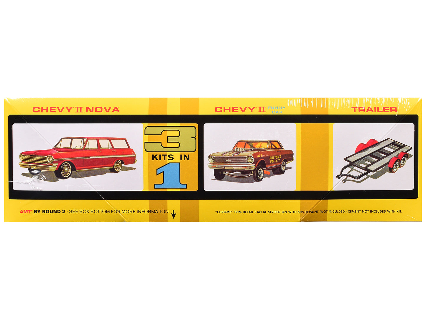 Skill 2 Model Kit Indy Drag Combo Chevrolet II Wagon and Funny Car with Trailer 3 in 1 Set 1/25 Scale by AMT <h2>Skill AMT</h2> <p>High-quality diecast perfect for collectors enthusiasts. Features det