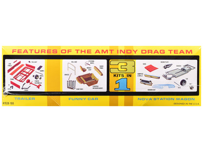 Skill 2 Model Kit Indy Drag Combo Chevrolet II Wagon and Funny Car with Trailer 3 in 1 Set 1/25 Scale by AMT <h2>Skill AMT</h2> <p>High-quality diecast perfect for collectors enthusiasts. Features det