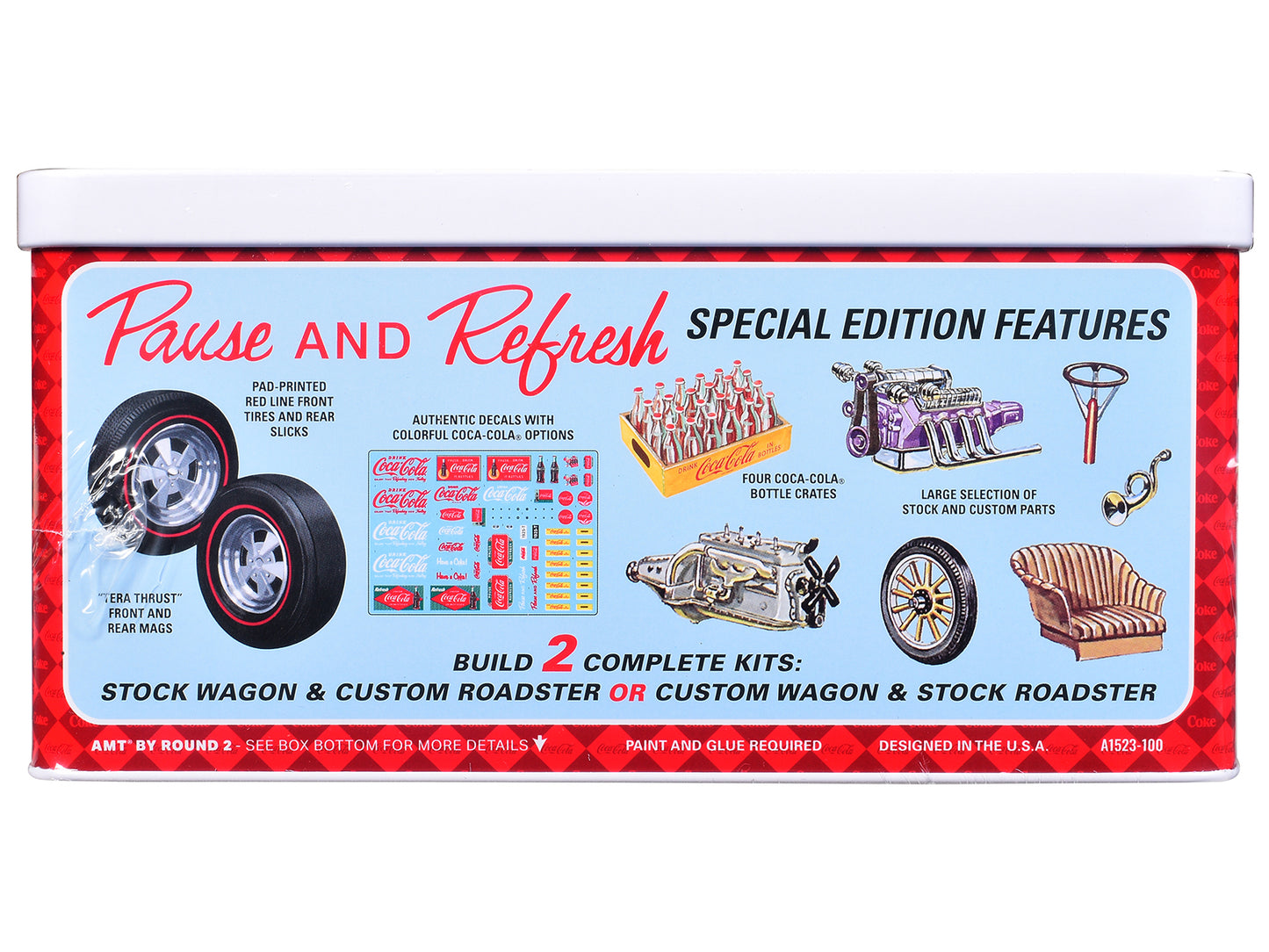 Skill 2 Model Kit Ford Model T Panel "Coca-Cola" with Collector Tin 1/25 Scale Model by AMT