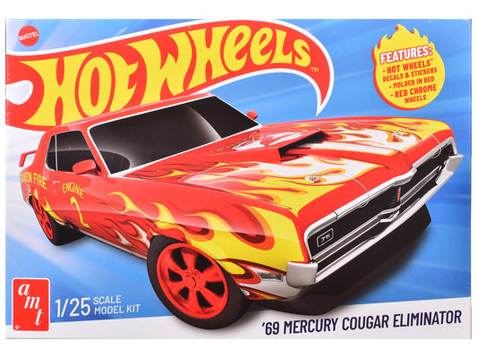 Skill 2 Model Kit 1969 Mercury Cougar Eliminator "Hot Wheels" 1/25 Scale Model by AMT T&y