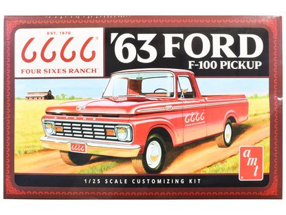 Skill 2 Model Kit 1963 Ford F-100 Pickup Truck "Four Sixes Ranch" 3-in-1 1/25 Scale by AMT <h2>Skill AMT</h2> <p>High-quality diecast car perfect for collectors and enthusiasts. Features detailed inte