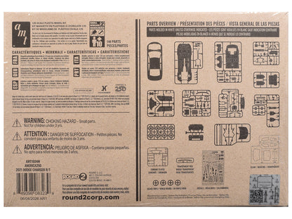 Skill 2 Model Kit 2021 Dodge Charger R/T "America 250" 1/25 Scale Model - AMT