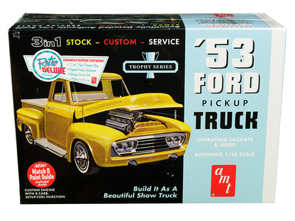 Skill 2 Model Kit 1953 Ford Pickup Truck "Trophy Series" 3 in 1 1/25 Scale by AMT <h2>Skill AMT</h2> <p>High-quality diecast car perfect for collectors and enthusiasts. Features detailed interior exte