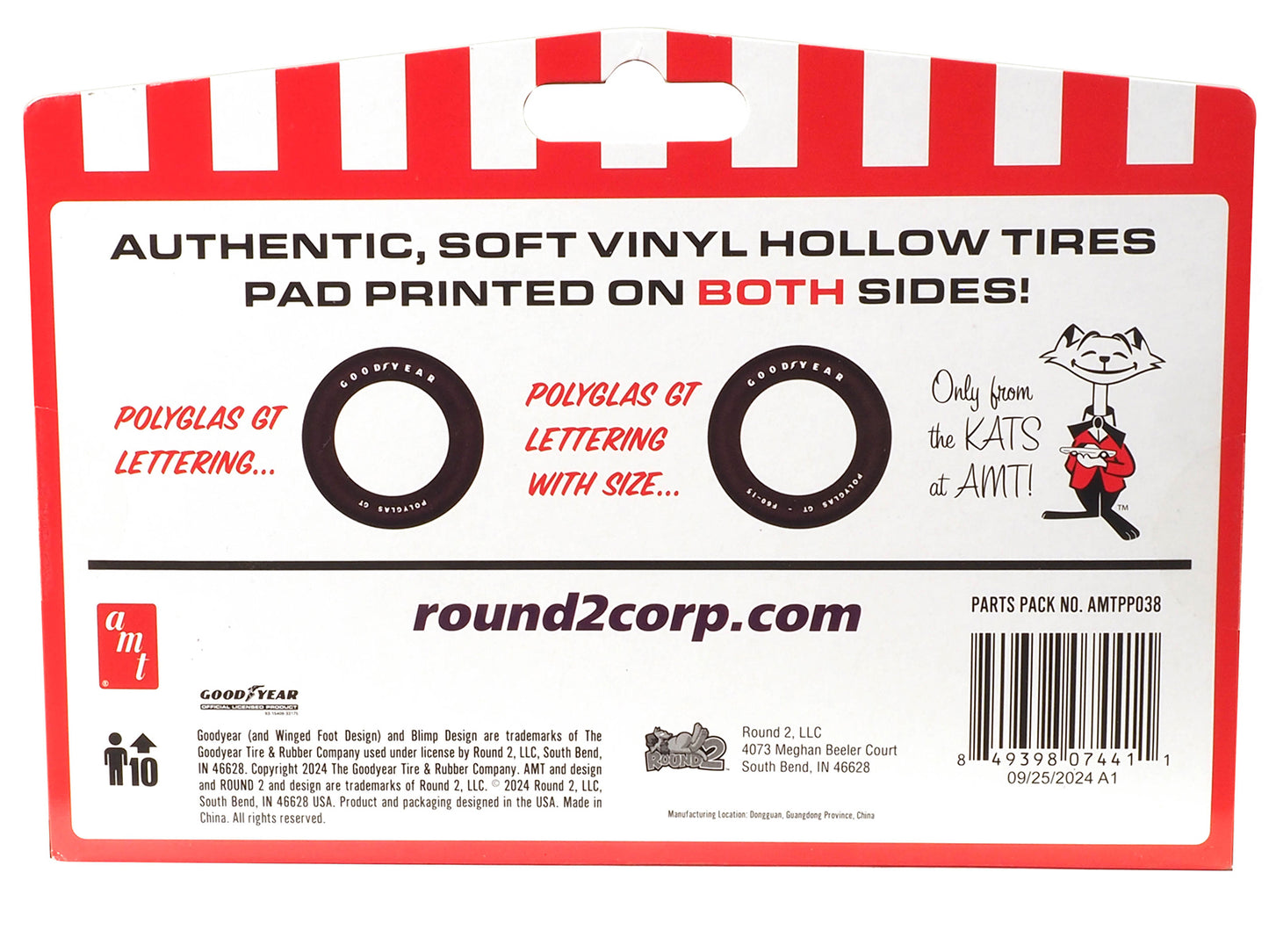 Model Kit "Goodyear Polyglas GT" Tires Set of 8 Pieces for 1/25 Scale Models by AMT <h2>Model AMT</h2> <p>High-quality diecast car perfect collectors and enthusiasts. Features detailed interior exteri