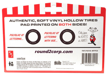 Model Kit "Goodyear Polyglas GT" Tires Set of 8 Pieces for 1/25 Scale Models by AMT <h2>Model AMT</h2> <p>High-quality diecast car perfect collectors and enthusiasts. Features detailed interior exteri
