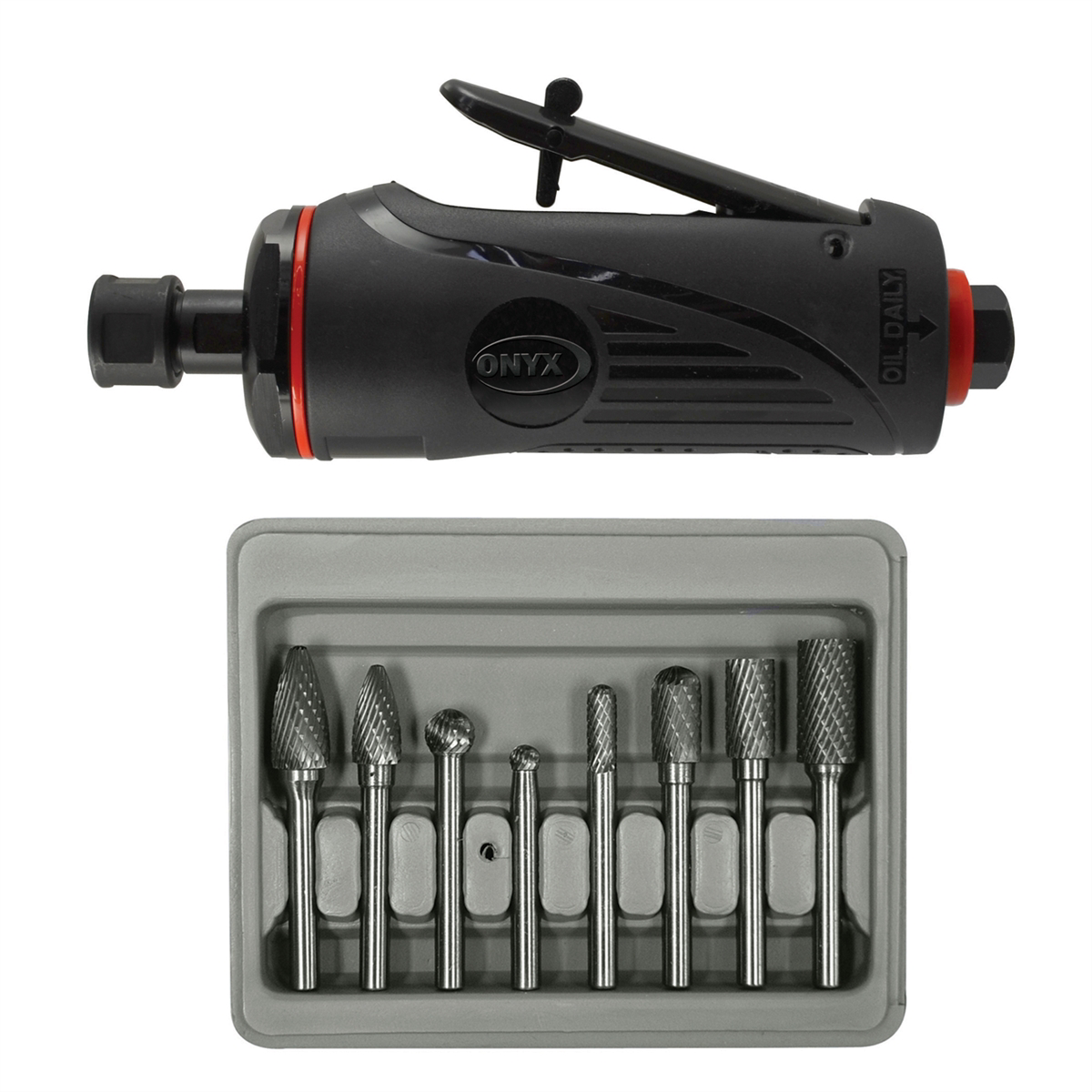 Astro Pneumatic 8PC BURR SET / 1/4"  DIE GRINDER COMBO