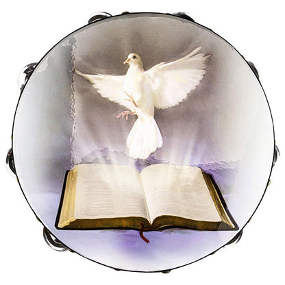 Zebra Sound 10" Dove and Bible Tambourine