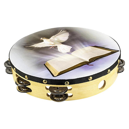 Zebra Sound 10" Dove and Bible Tambourine