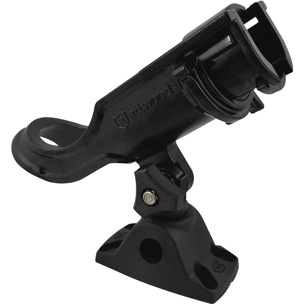 Attwood Heavy Duty Adjustable Black Rod Holder with Combo Mount
