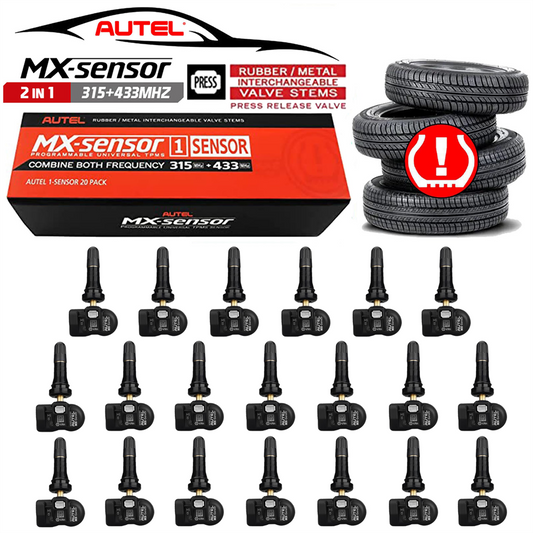 Autel 1-Sensor - Bulk of (20) Individually Bagged with Rubber Press-in Valve :
