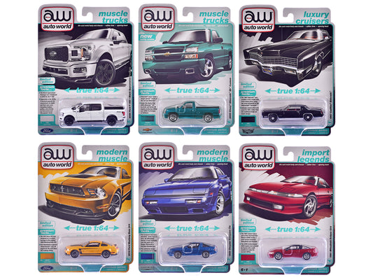 Auto World Premium 2025 Release 1 Set A of 6 pieces 1/64 T&y Diecast Model Cars by Auto World