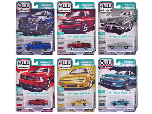 Auto World Premium 2025 Release 1 Set B of 6 pieces 1/64 T&y Diecast Model Cars by Auto World