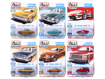 Auto World Premium 2025 Release 3 Set A of 6 pieces 1/64 Diecast Model Cars by Auto World