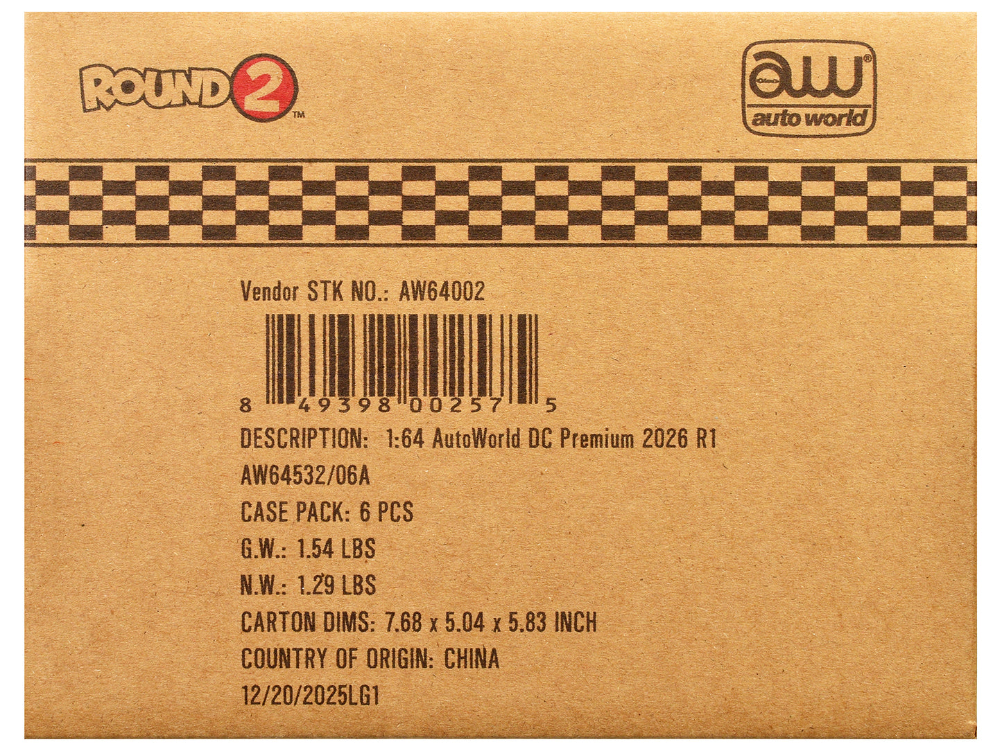 Auto World Premium 2026 Release 1 Set A of 6 pieces 1/64 Diecast Model Cars by Auto World
