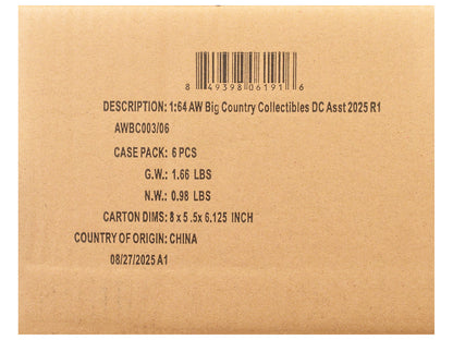 Big Country Collectibles 2025 Release 1 Set of 6 pcs 1/64 Diecast Cars
