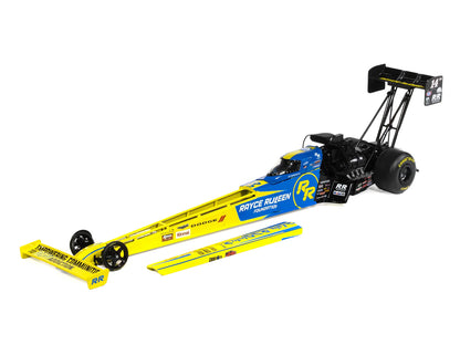 NHRA TFD (Top Fuel Dragster) #14TF Tony Stewart "Rayce Rudeen Foundation" Blue and Yellow (2025) 1/24 T&y Diecast Model by Auto World