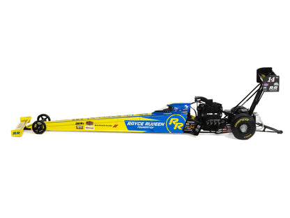 NHRA TFD (Top Fuel Dragster) #14TF Tony Stewart "Rayce Rudeen Foundation" Blue and Yellow (2025) 1/24 T&y Diecast Model by Auto World