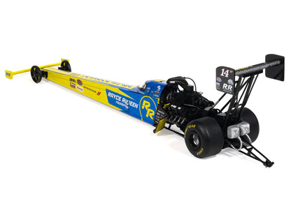 NHRA TFD (Top Fuel Dragster) #14TF Tony Stewart "Rayce Rudeen Foundation" Blue and Yellow (2025) 1/24 T&y Diecast Model by Auto World