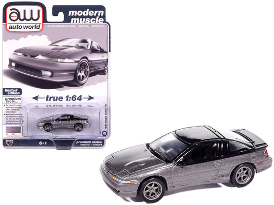 1991 Eagle Talon TSi Medium Quartz Metallic with Black Top "Modern Muscle" Series 1/64 T&y Diecast Model Car by Auto World