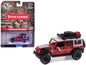 2018 Jeep Wrangler JK Unlimited Sport "Firestone Field Agent" Red with Graphics and Gray Top with Roof Rack "Big Country Collectibles" 2025 Series 1/64 T&y Diecast Model Car by Auto World