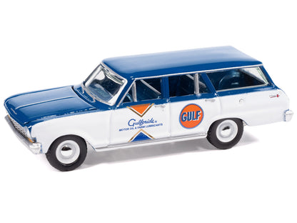 1963 Chevrolet II Nova 400 Wagon Gulf & White Blue Interior 2025 1/64 Diecast