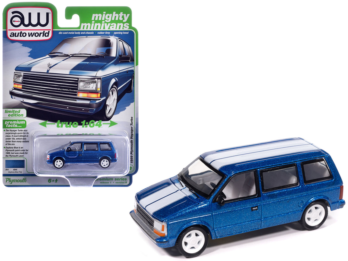 1989 Plymouth Voyager Turbo Van Daytona Stripes Interior Mighty Minivans 1/64