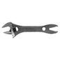 Bahco 8" Shark Wide Jaw Adjustable Wrench with Serrated Pipe Jaws and Phosphate Finish
