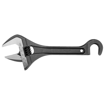 Bahco 10" Wide Jaw Adjustable W TS rench with Valve-Persuader Hook