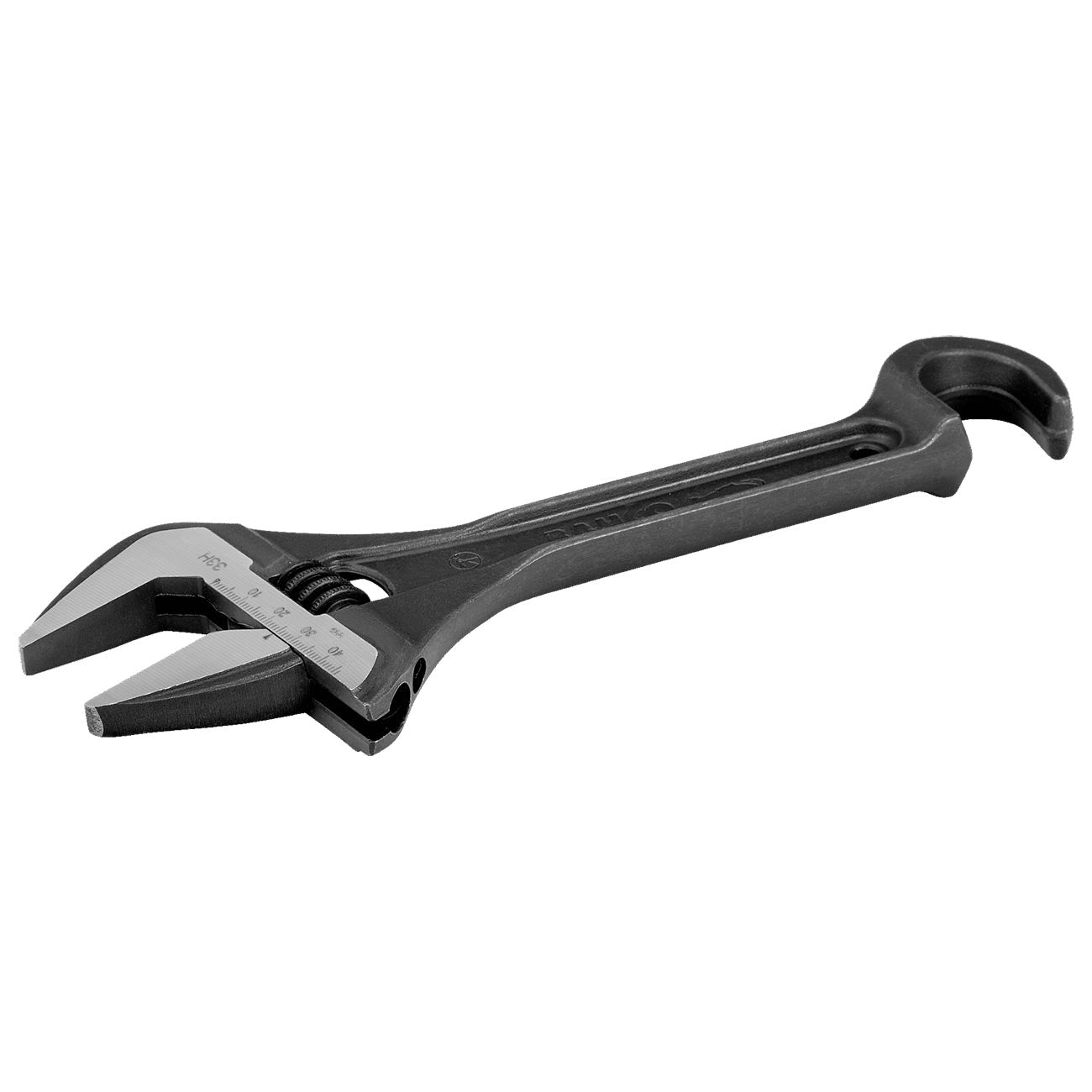 Bahco 10" Wide Jaw Adjustable W TS rench with Valve-Persuader Hook