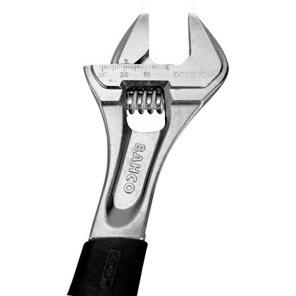 Bahco 8" ERGO™ Central Nut Adjustable Wrench with Rubber Handle and Chrome Finish