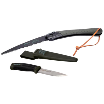 Bahco Foldable Saw and Knife Laplander Set with Dual-Component Handle  (2-Piece)