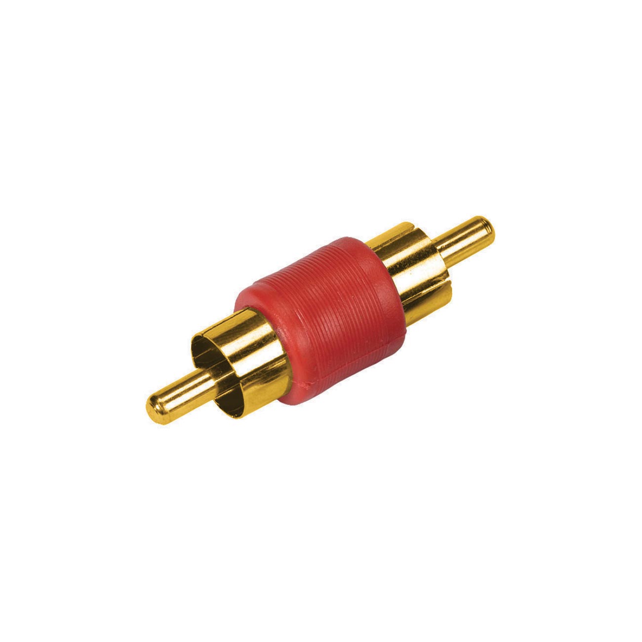 RCA COUPLER MALE;RED; BULLZ AUDIO; 10/BAG