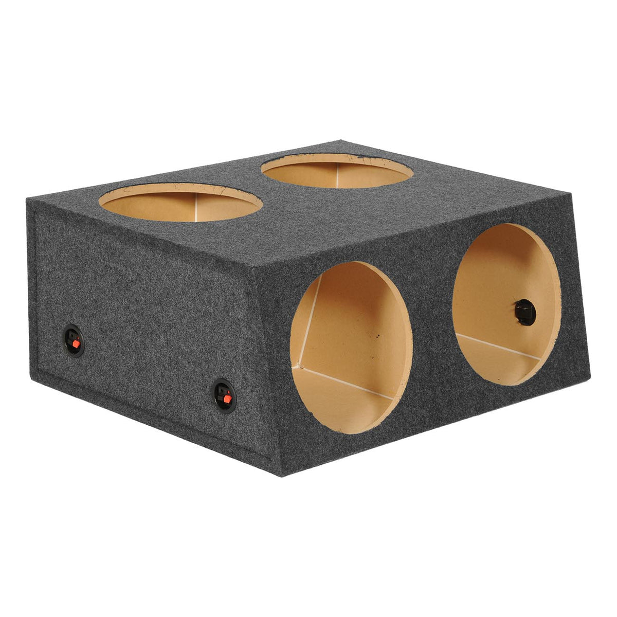 QPower Quad 12" Sealed Empty Angled Front Woofer Enclosure