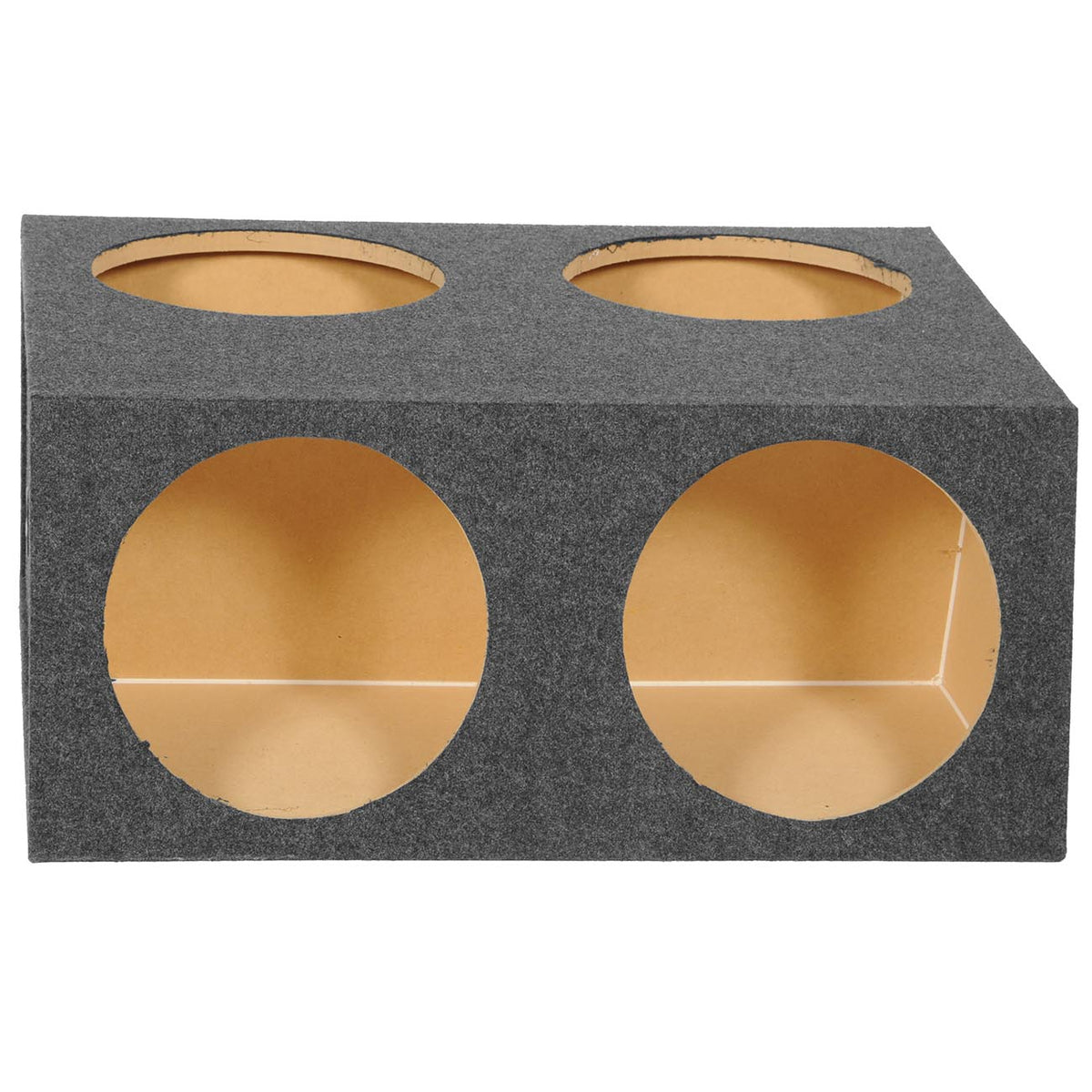 QPower Quad 12" Sealed Empty Angled Front Woofer Enclosure