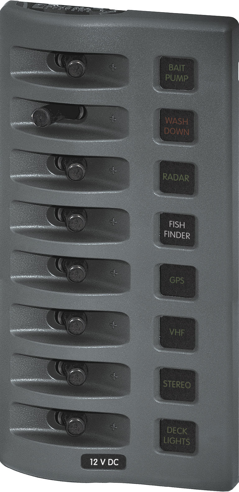 Blue Sea Weather Deck Panel Wtron 12v 8 Gang Fuse Panel