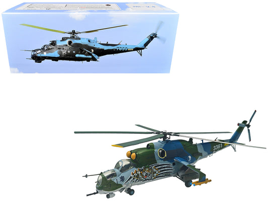 Mil Mi-35 (Mi-24V) Hind Helicopter "3361 221 Squadron 22 Wing NATO Tiger Meet Cambrai France" (2011) Czech Air Force 1/48 T&y Diecast Model by Bless Wing