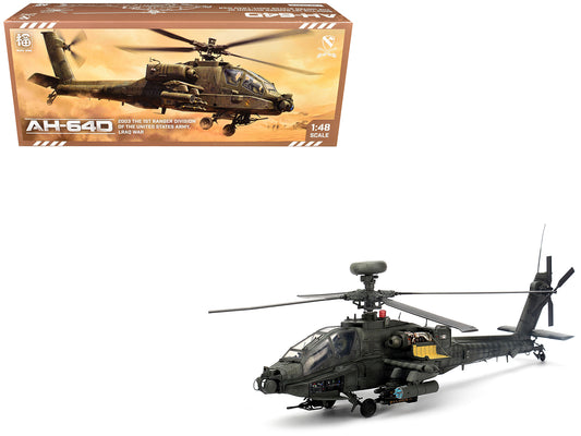 Hughes AH-64D Apache Longbow Helicopter "Charlie Company 1st Battalion 227th Aviation Regiment 1st Cavalry Division Operation Iraqi Freedom" (2003) United States Army 1/48 T&y Diecast Model by Bless Wing