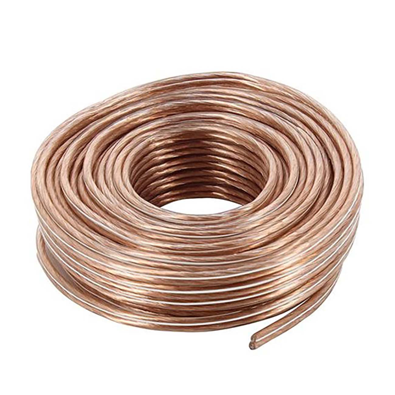 Audiopipe Speaker Wire 18-Gauge 25 Foot Poly Bagged - Clear Insulation