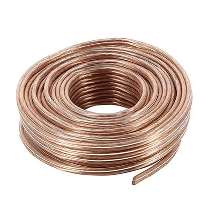 Audiopipe Speaker Wire 18-Gauge 25 Foot Poly Bagged - Clear Insulation