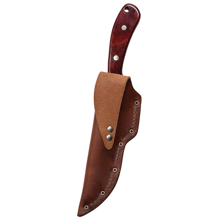 Case Knives Ridgeback Hunter Rosewood Fixed Blade Knife with Leather Sheath