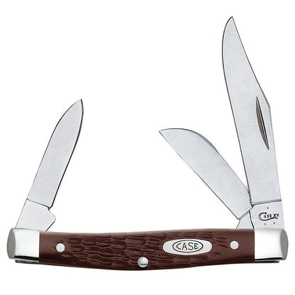 Case Knives Brown Synthetic Medium Stockman Sloped Bolster Folding Pocket Knife