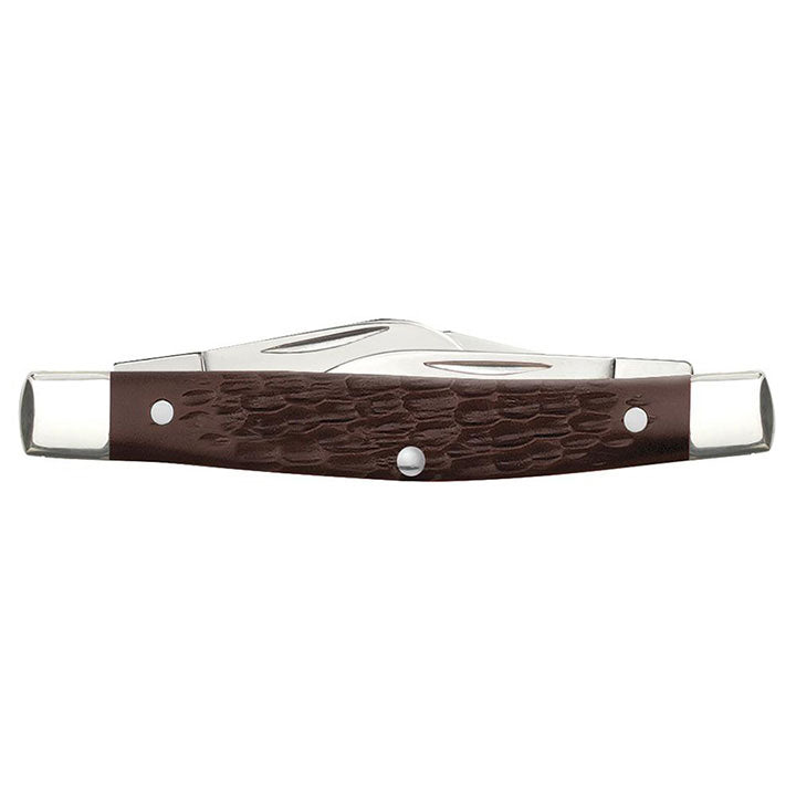 Case Knives Brown Synthetic Medium Stockman Sloped Bolster Folding Pocket Knife