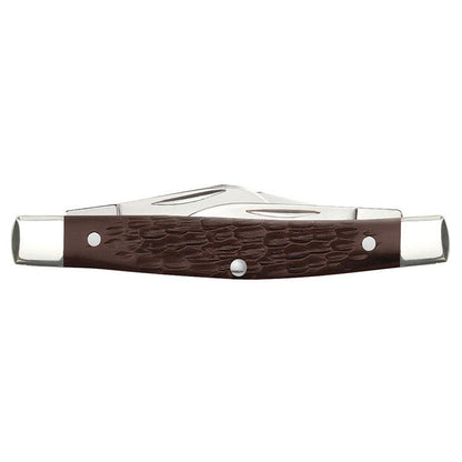 Case Knives Brown Synthetic Medium Stockman Sloped Bolster Folding Pocket Knife