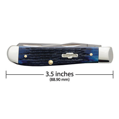 Case Knives Blue Bone Rogers Corn Cob Jig Mini Trapper Folding Pocket Knife