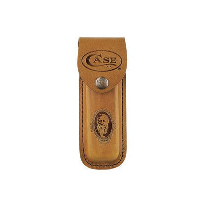 Case Knives 6.5 BoneStag Folding Hunter Pocket Knife with Leather Sheath