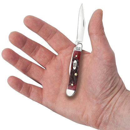 Case Knives "My First Case" Peach Seed Jig Old Red Bone Peanut Folding Pocket Knife