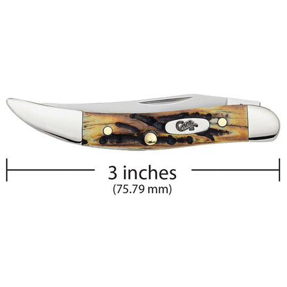 Case Knives Genuine Stag Small Texas Toothpick Folding Pocket Knife