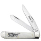 CASE Religious Sayings Embellished Smooth Natural Bone Trapper (6254 SS)